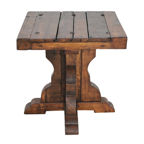 Loon Peak® Gregoris Solid Wood Pedestal End Table Wayfair